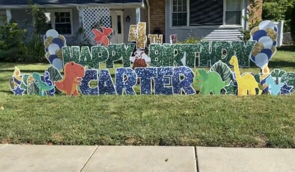 Dinosaur Birthday Lawn Sign Theme
